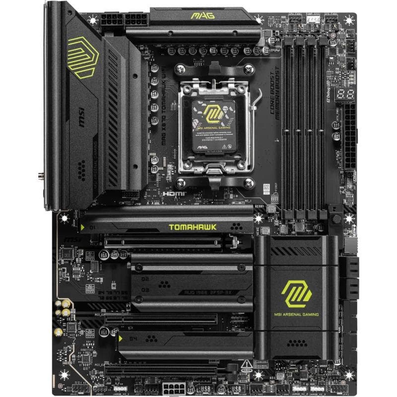 MSI Main Board MAG X870 TOMAHAWK WIFI, AM5,4xDDR5,3xPCI-Ex16,4xM.2,4xSATA3,2xUSB4,1xUSB 3.2 Gen2x2,3xUSB3.2 "MAG X870 TOMAHAWK WIFI" — miniatură