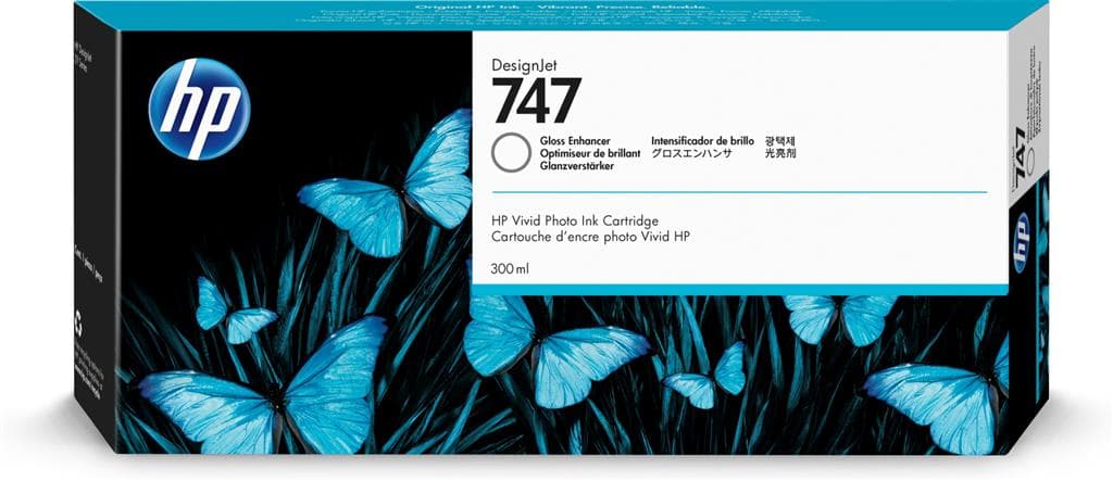 Gloss Enhancer Original HP Gloss, nr.747, pentru DesignJet Z6|Z6dr|Z9+|Z9+dr, 300ml, incl.TV 1.2 RON, "P2V87A"
