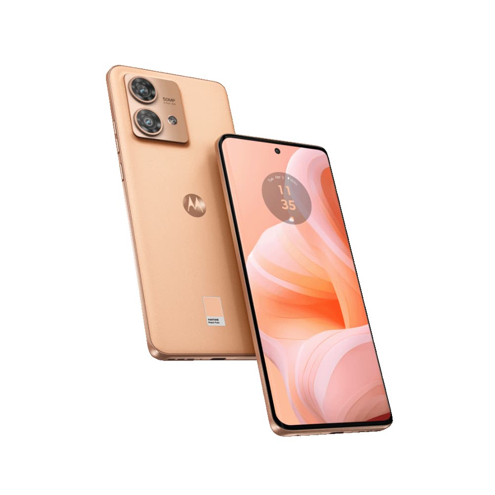 Smartphone Moto Edge 40 Neo 256GB 12GB RAM 5G Dual SIM Peach Fuzz "PAYH0097PL" — miniatură