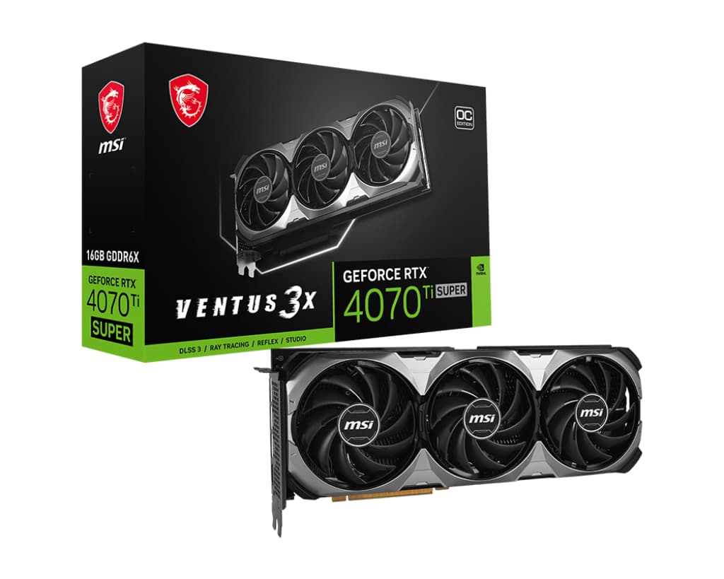 MSI GeForce RTX 4070 Ti SUPER 16GB VENTUS 3X OC "RTX 4070 TI SUPER 16G VENTUS 3X OC"