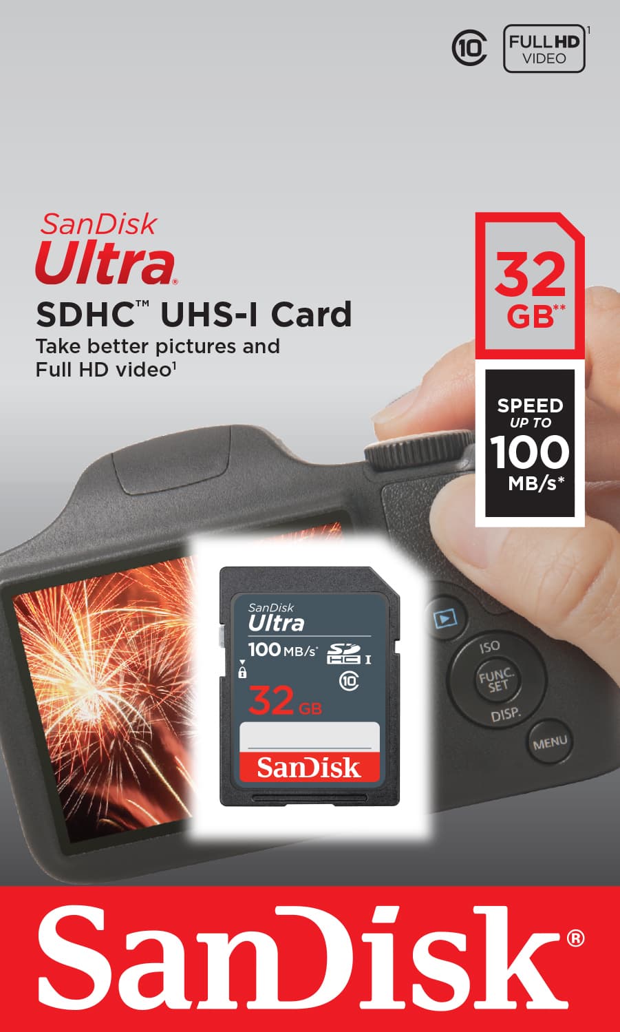 Card memorie SanDisk Ultra 32GB SDHC Mem Card 100MB/s memory card UHS-I Class 10 "SDSDUNR-032G-GN3IN" — miniatură
