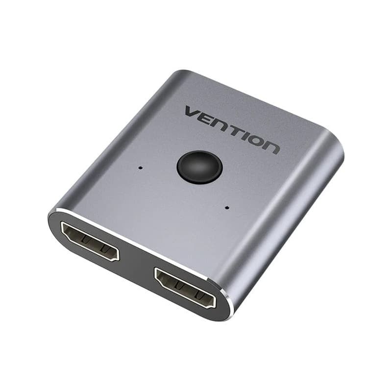 Switch video Vention, HDMI(M) la 2 x HDMI(M), bi-directional, rezolutie 4K la 60Hz, aluminiu, gri, "AFUH0" - 6922794743731