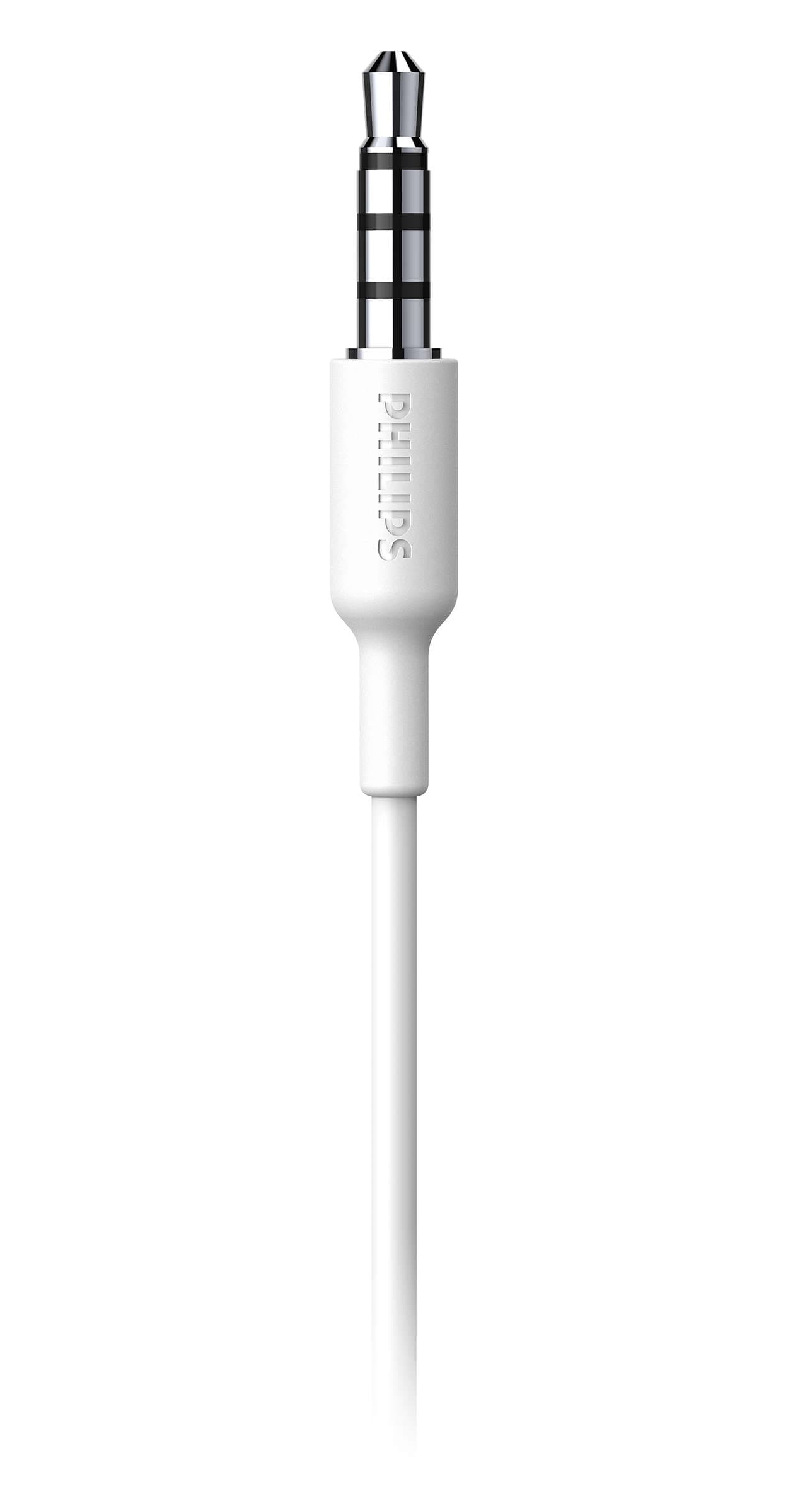 Philips TAA1105WT/00 headphones/headset Wired Ear-hook, In-ear Sports Alb "TAA1105WT/00" — miniatură