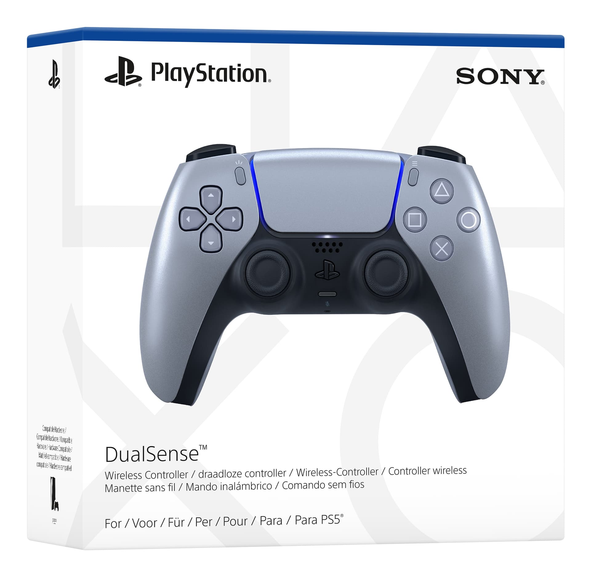 DualSense Wireless Controller PS5 Sterling Silver "VX9577348" — miniatură