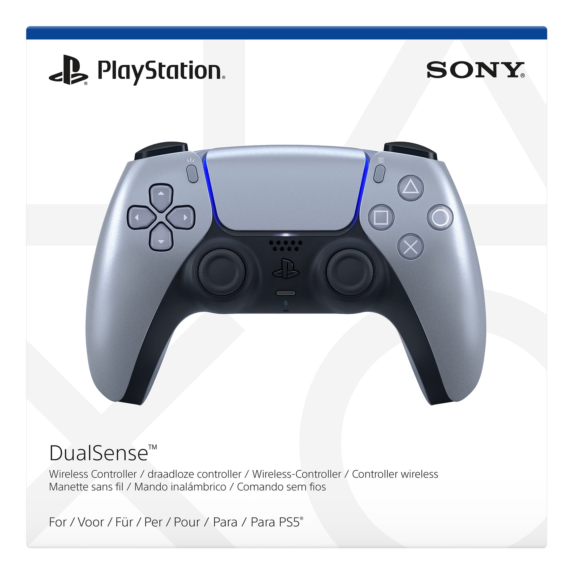 DualSense Wireless Controller PS5 Sterling Silver "VX9577348" — miniatură