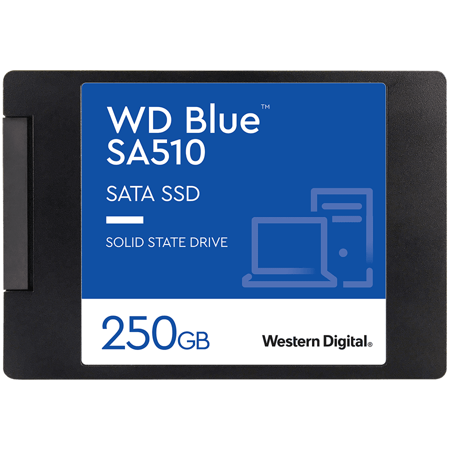 WD Blue SA510 SSD 250GB SATA III 6Gb/s cased 2.5inch 7mm internal single-packed "WDS250G3B0A-00AXR0"