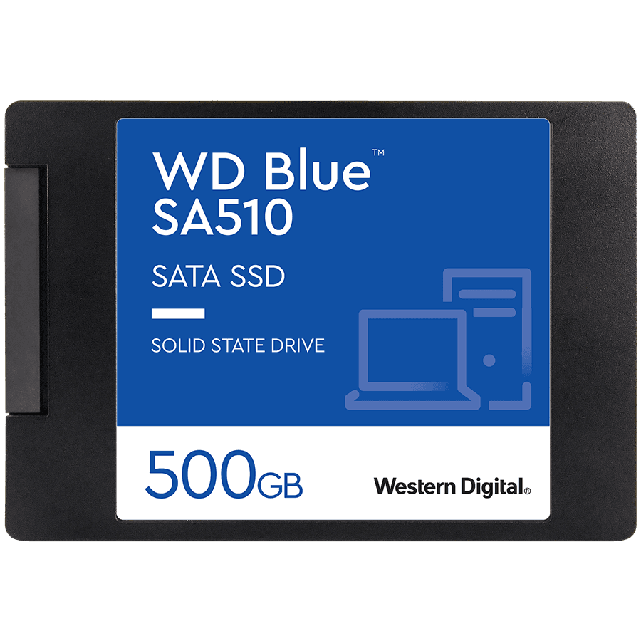 WD Blue SA510 SSD 500GB SATA III 6Gb/s cased 2.5inch 7mm internal single-packed "WDS500G3B0A-00AXR0"