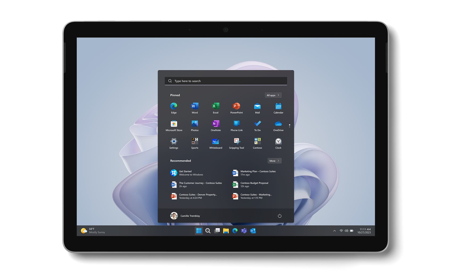 MS Surface Go4 Intel N200 10.5inch 8GB 128GB W11P Platinum XZ/NL/FR/DE/IT/PL DEMO "XHY-00004" — miniatură