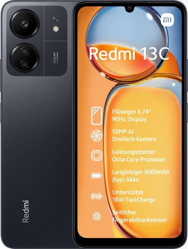 Xiaomi Redmi 13C 6+128GB DS 5G Black "XIREDMI13C-6128GBDS5GBK" — miniatură
