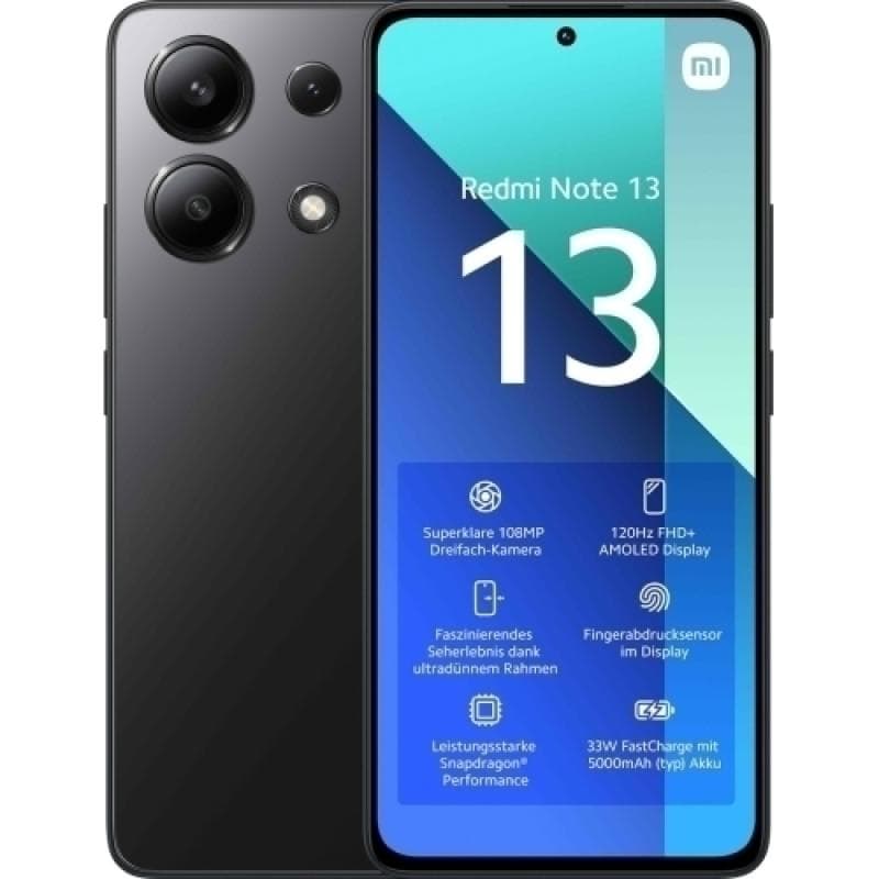 Xiaomi Redmi Note 13 8GB 128GB BLACK "XIRM-NOTE13-8128BK"