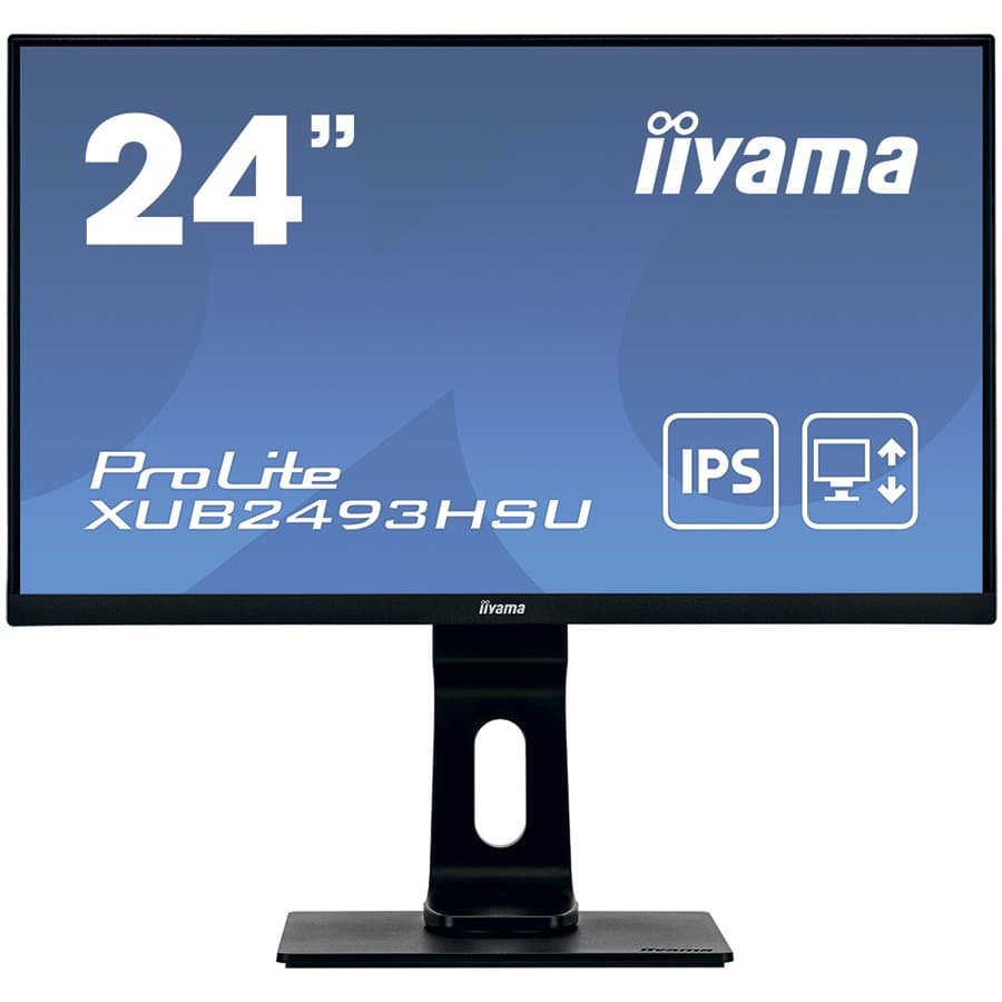 IIYAMA Monitor LED XUB2493HSU-B6 24" IPS 1920 x 1080 @100Hz 16:9 250 cd/m2 1000:1 1ms HDMI DP USB HUB HAS+PIVOT "XUB2493HSU-B6"