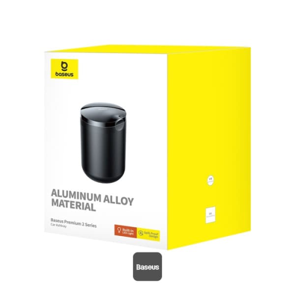 SCRUMIERA auto Baseus Premium, material aluminiu, usor de curatat, negru "C20464700111-00" - 6932172648206 — miniatură