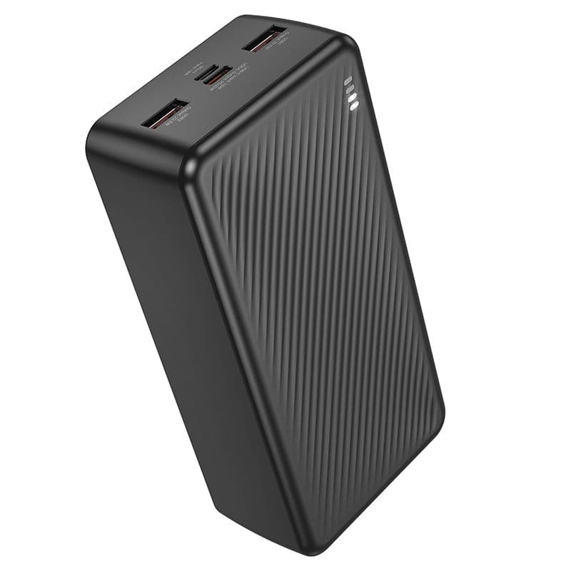 POWER BANK Borofone "BJ56B", 30000mAh, 22.5W, 2 x USB; 1 x USB Type-C, 1 x Micro USB, total 2A, negru, "6941991116445"