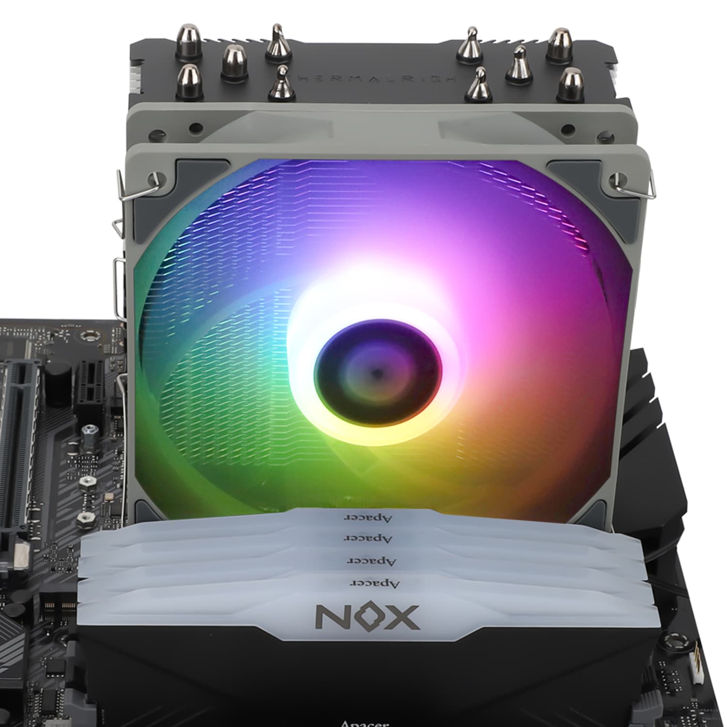 COOLER Thermalright "Assassin King 120 SE Argb" skt. Intel si AMD, racire cu aer, vent. 120mm, 1550 rpm, 5 heatpipe, inaltime 148mm, ARGB, gri,"Assassin King 120 SE ARGB" — miniatură