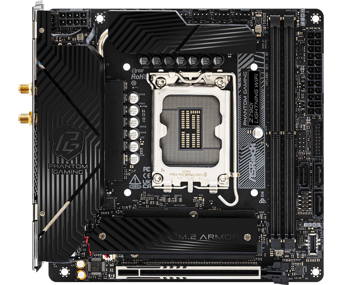 Placa de baza MB ASRock Intel 1700 Z790I LIGHTNING WIFI "90-MXBNM0-A0UAYZ" — miniatură