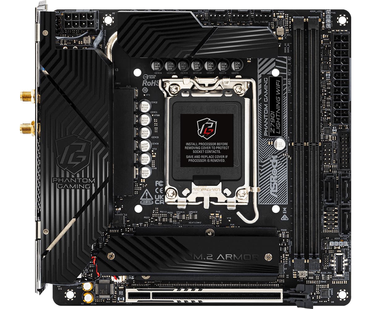 Placa de baza MB ASRock Intel 1700 Z790I LIGHTNING WIFI "90-MXBNM0-A0UAYZ" — miniatură