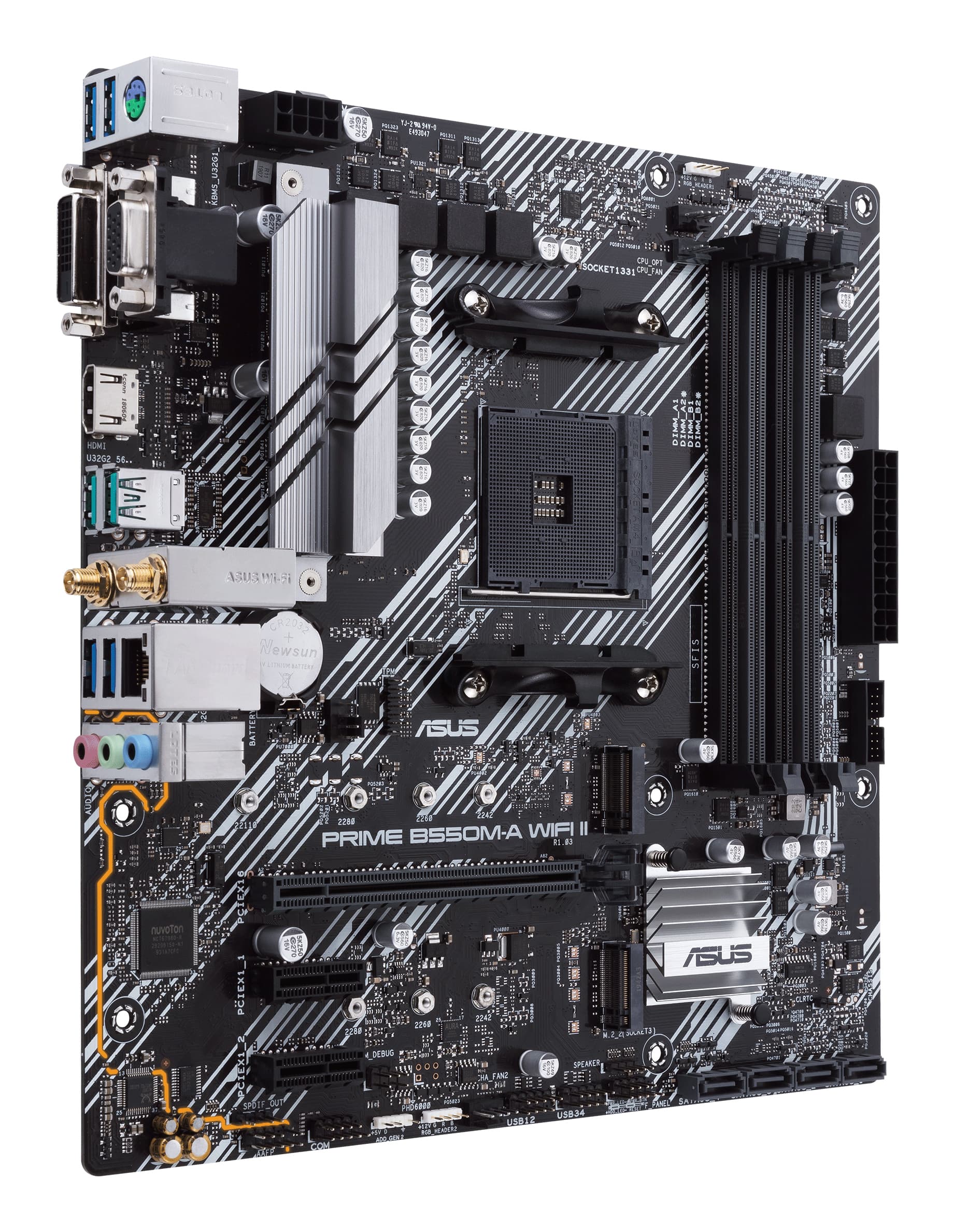 Placa de baza PRIME B550M-A (WI-FI) II AMD B550 socket AM4 mATX "90MB19X0-M0EAY0" — miniatură