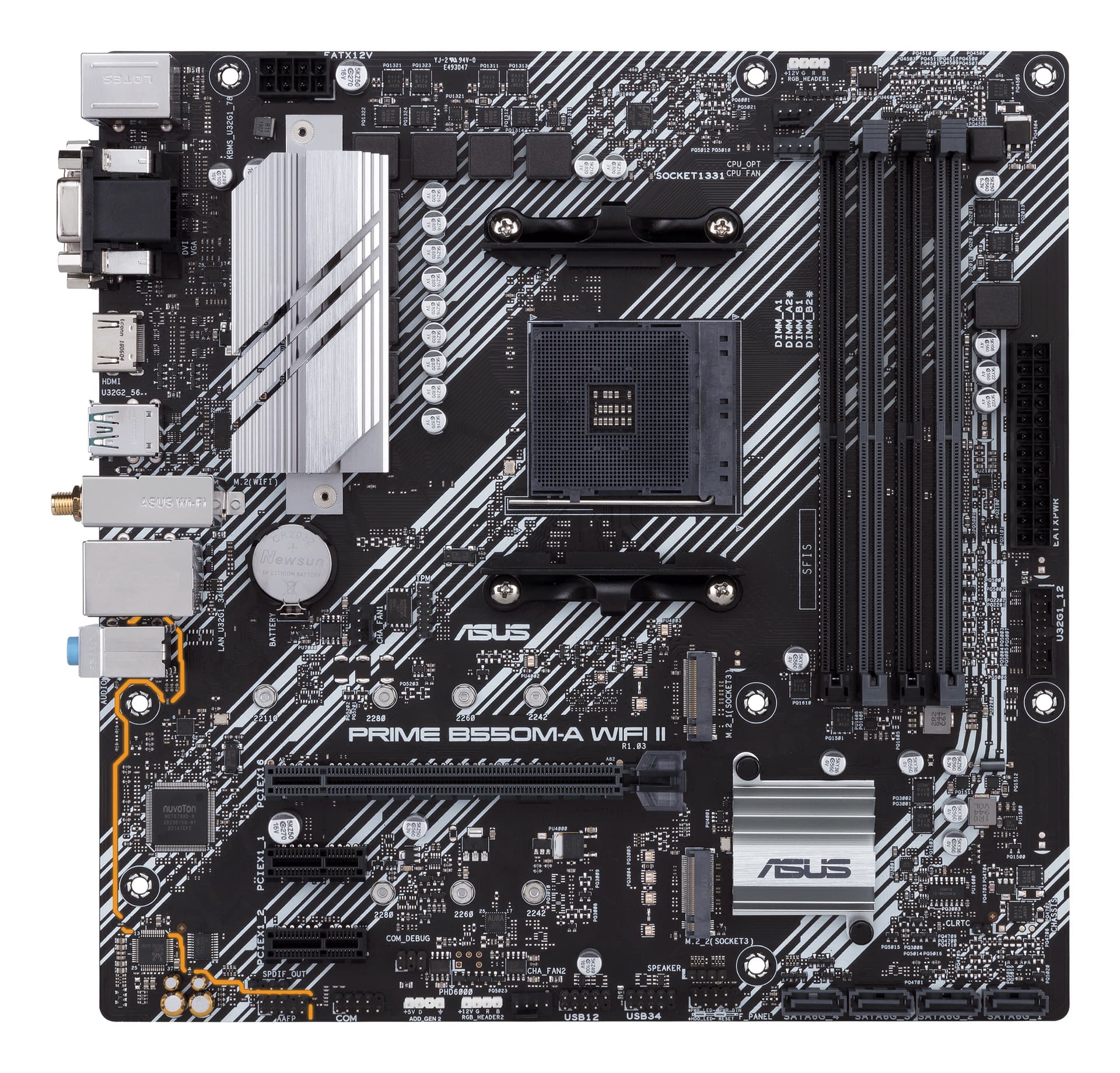 Placa de baza PRIME B550M-A (WI-FI) II AMD B550 socket AM4 mATX "90MB19X0-M0EAY0" — miniatură