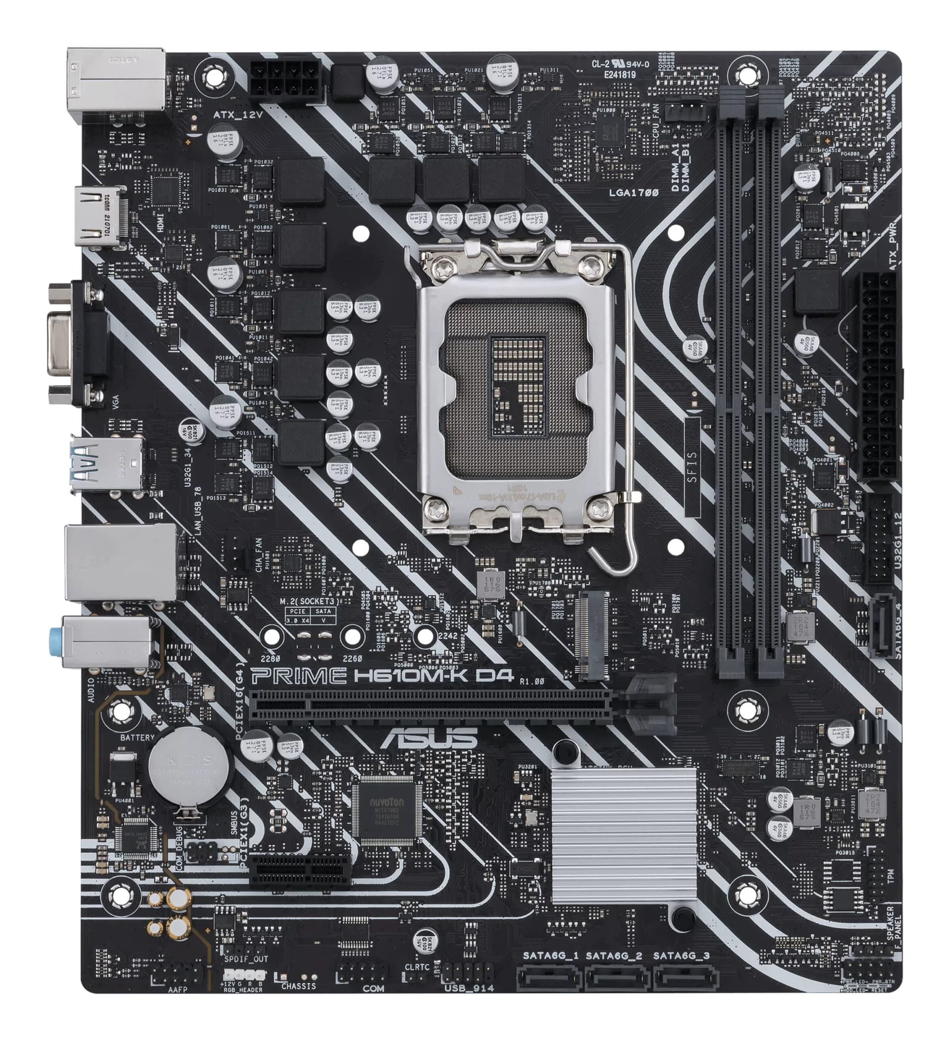 Placa de baza PRIME H610M-K D4 Intel H610 micro ATX LGA 1700 DDR4 "90MB1A10-M0EAY0" — miniatură