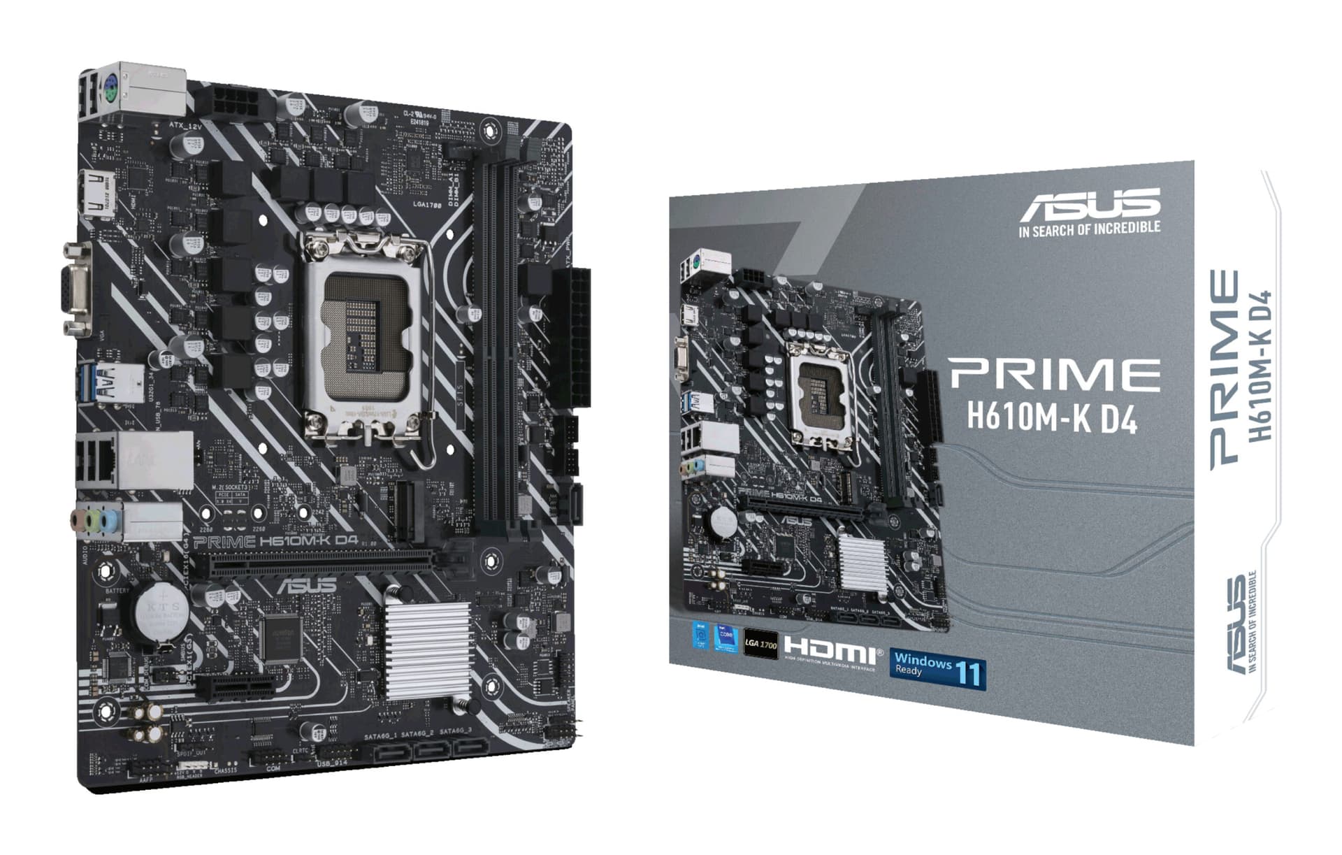 Placa de baza PRIME H610M-K D4 Intel H610 micro ATX LGA 1700 DDR4 "90MB1A10-M0EAY0"
