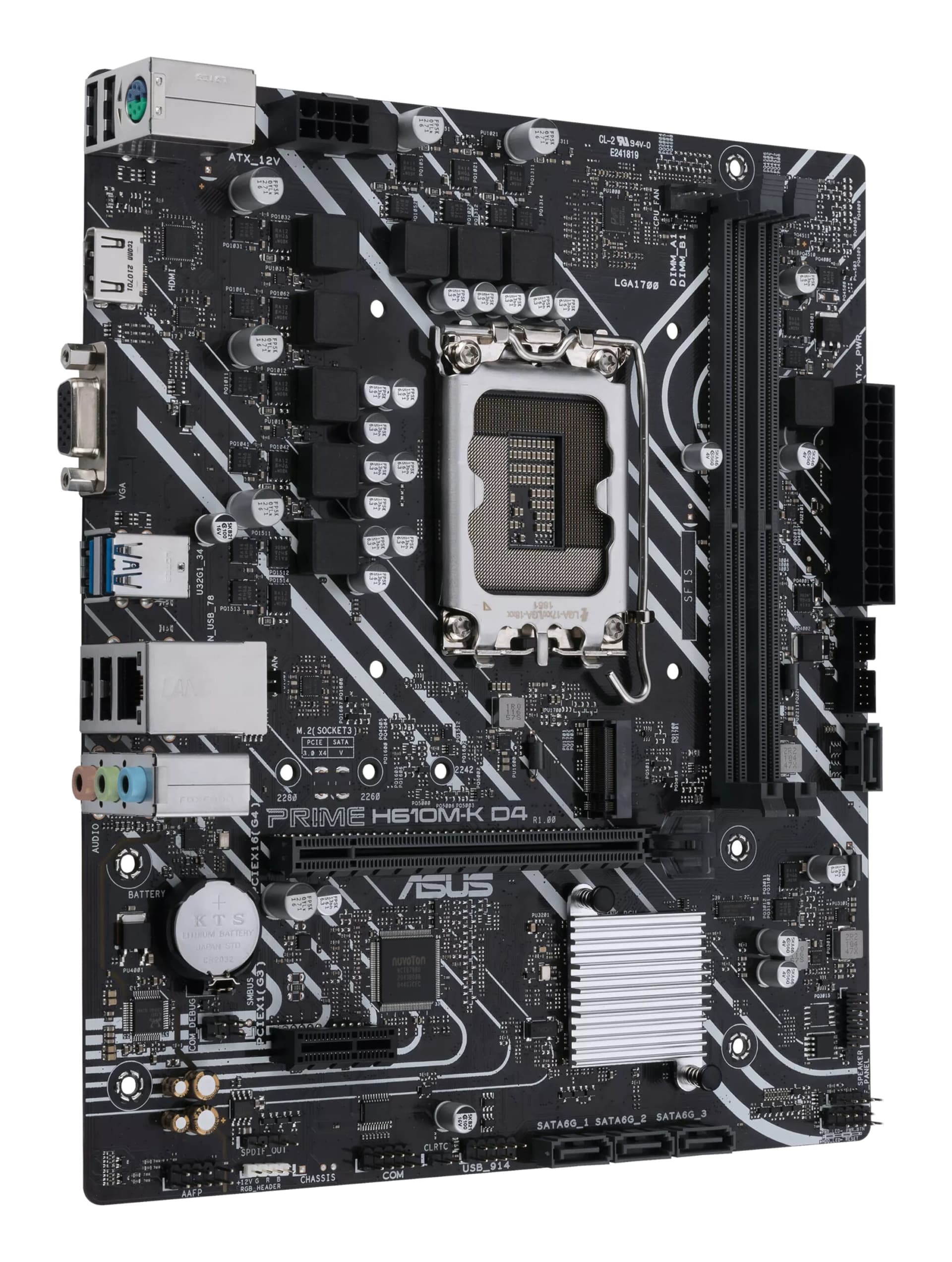 Placa de baza PRIME H610M-K D4 Intel H610 micro ATX LGA 1700 DDR4 "90MB1A10-M0EAY0" — miniatură