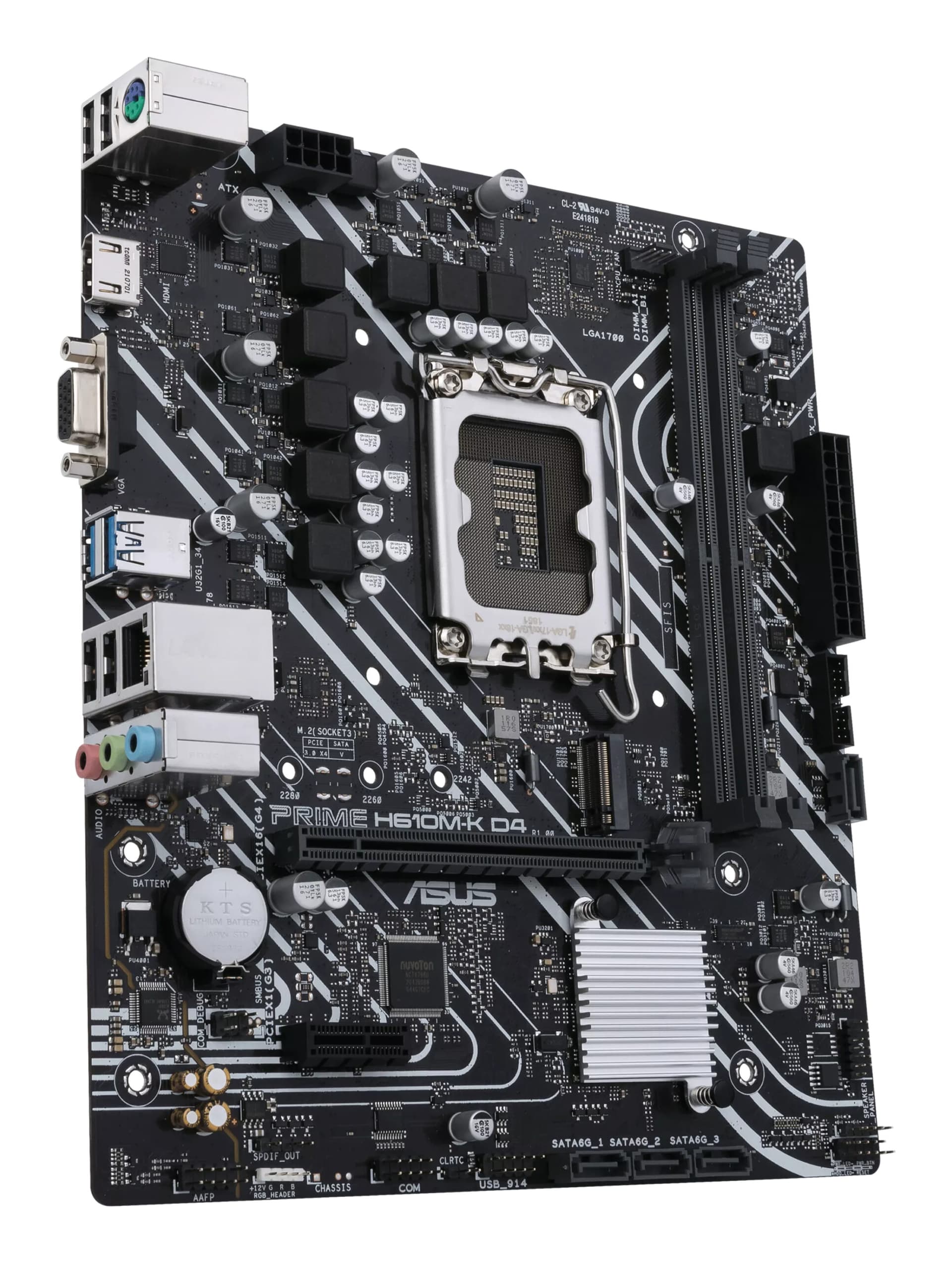 Placa de baza PRIME H610M-K D4 Intel H610 micro ATX LGA 1700 DDR4 "90MB1A10-M0EAY0" — miniatură