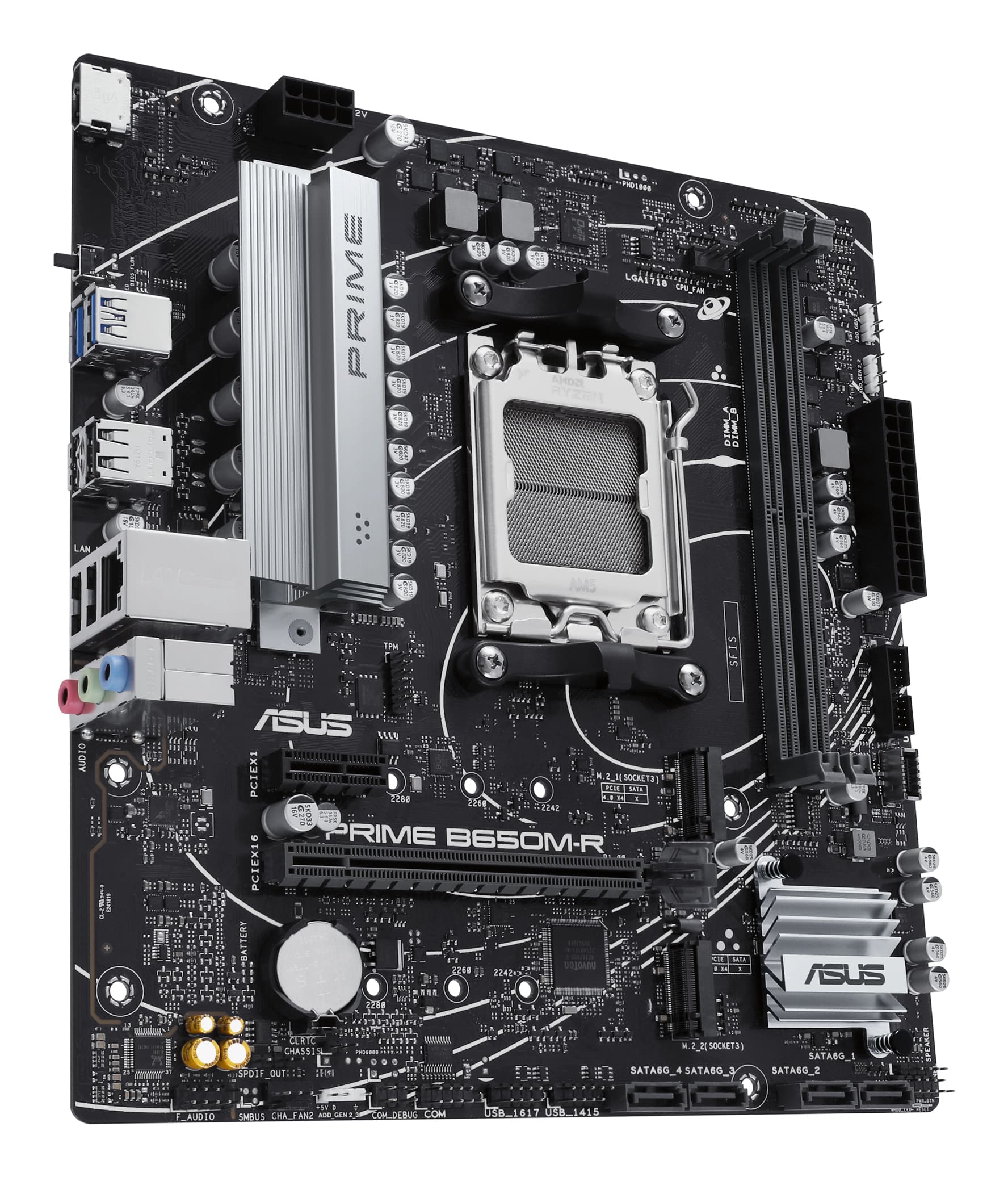 Placa de baza Prime B650M-R Mainboard - B650-Chipsatz, Sockel AM5, DDR5 "90MB1H30-M0EAY0" — miniatură
