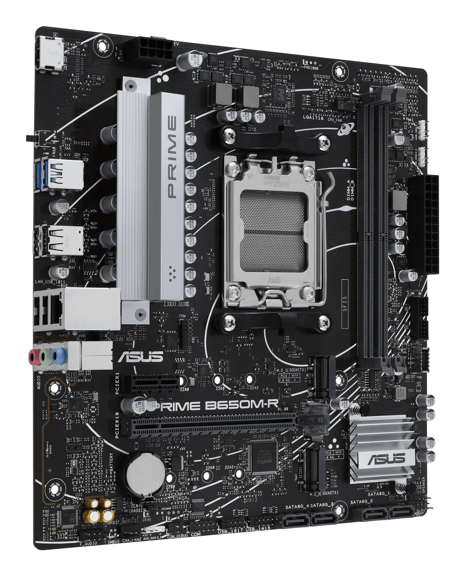 Placa de baza Prime B650M-R Mainboard - B650-Chipsatz, Sockel AM5, DDR5 "90MB1H30-M0EAY0" — miniatură