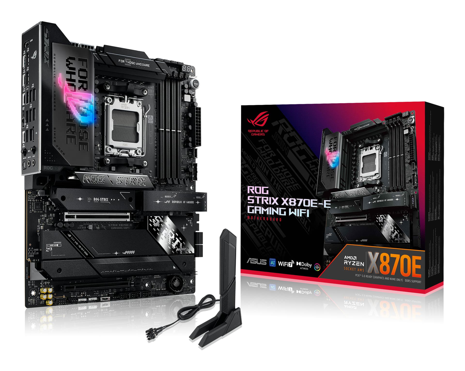 Placa de baza ROG STRIX X870E-E GAMING WIFI, AMD X870E, Socket AM5, ATX "90MB1IB0-M0EAY0"
