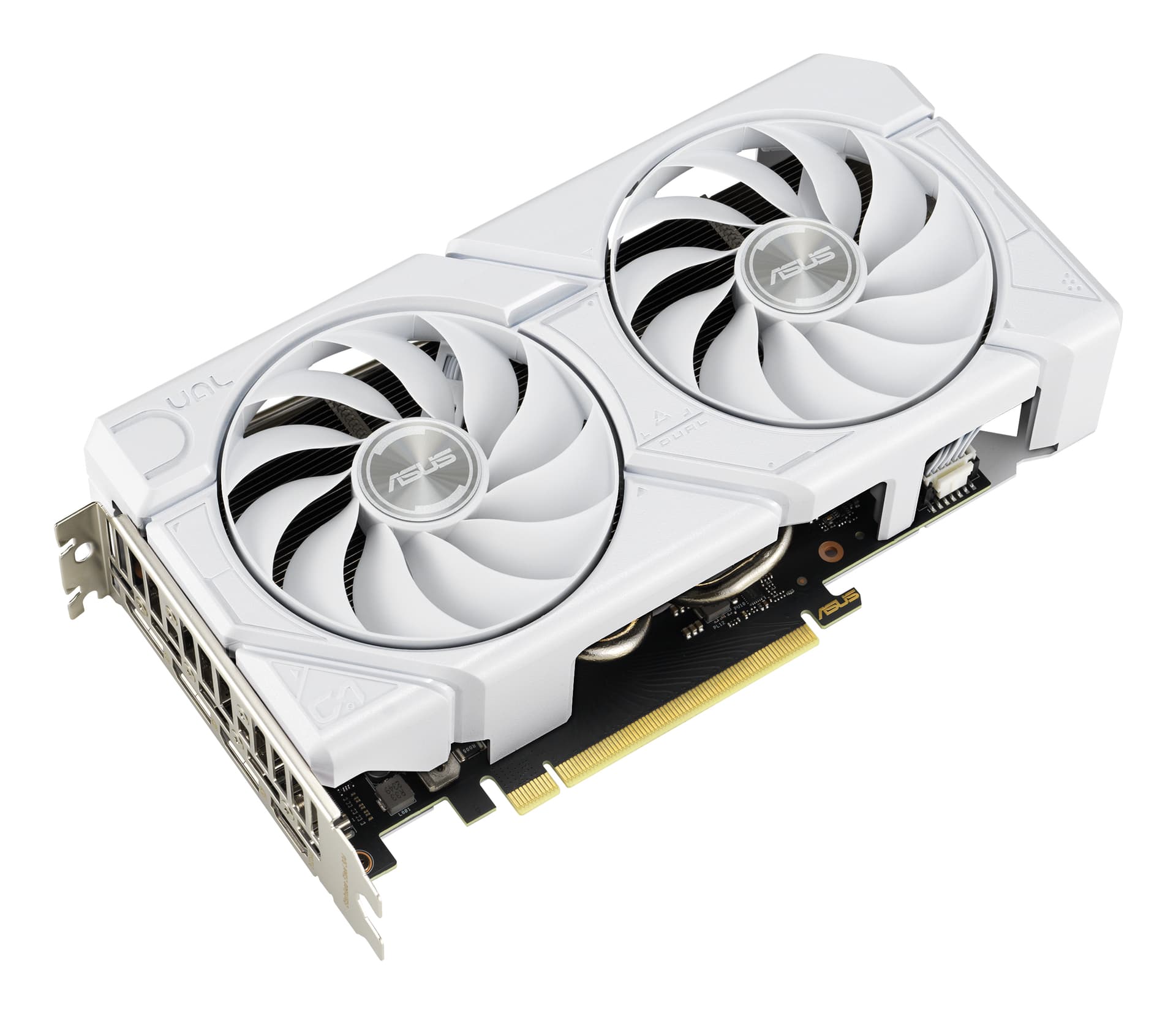 Placa video DUAL GeForce RTX 4060 EVO White OC Gaming Grafikkarte 8GB GDDR6, 1xHDMI 2.1a, 3xDP 1.4a "90YV0JCB-M0NA00" — miniatură