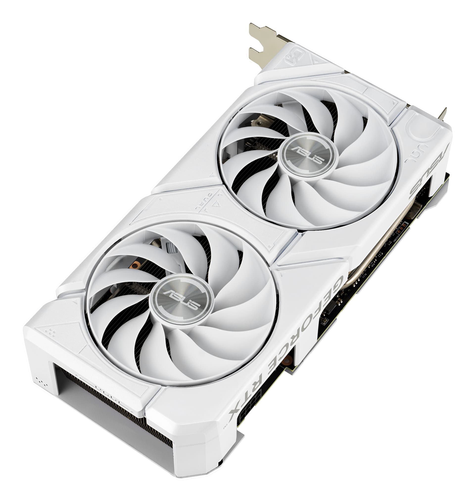 Placa video DUAL GeForce RTX 4060 EVO White OC Gaming Grafikkarte 8GB GDDR6, 1xHDMI 2.1a, 3xDP 1.4a "90YV0JCB-M0NA00" — miniatură
