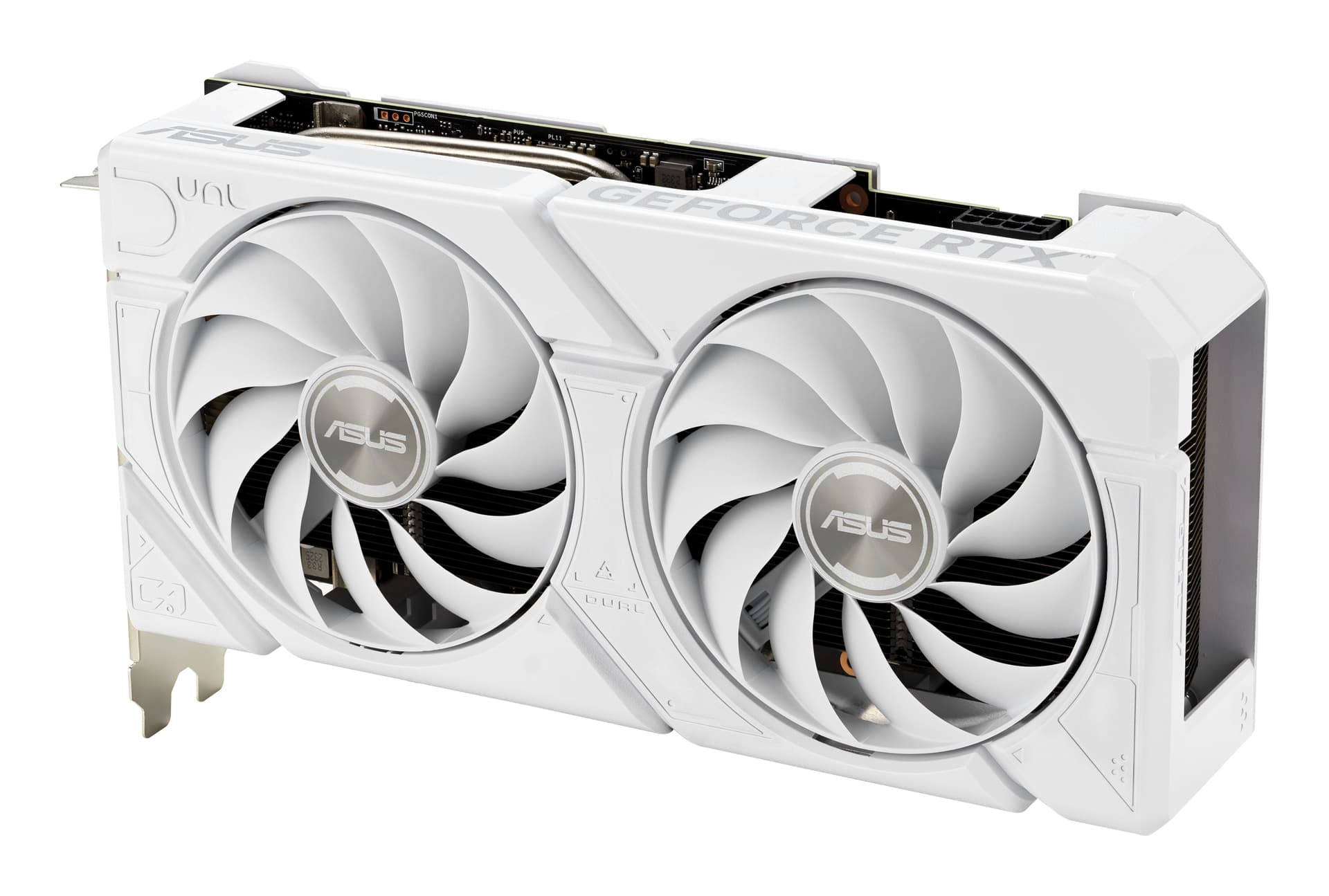 Placa video DUAL GeForce RTX 4060 EVO White OC Gaming Grafikkarte 8GB GDDR6, 1xHDMI 2.1a, 3xDP 1.4a "90YV0JCB-M0NA00" — miniatură