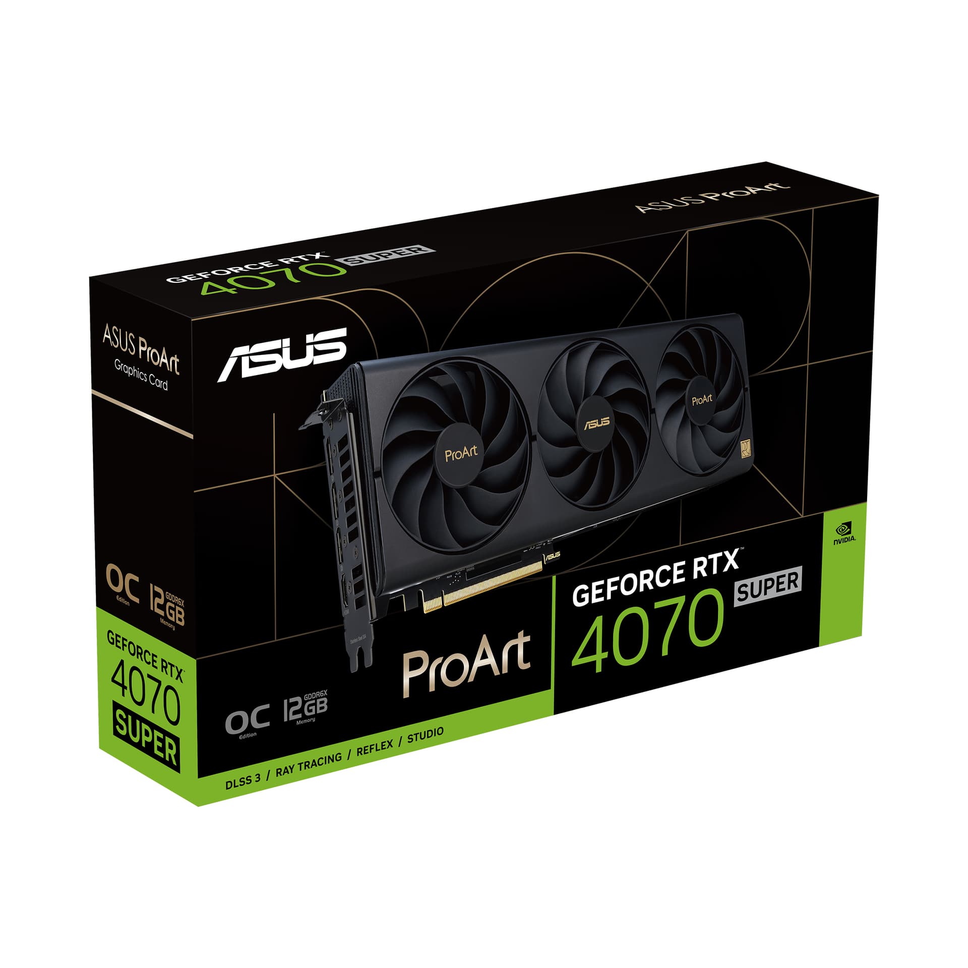 Placa video nVidia GeForce RTX 4070 SUPER ProArt OC 12GB GDDR6X 192bit "90YV0KC4-M0NA00" — miniatură