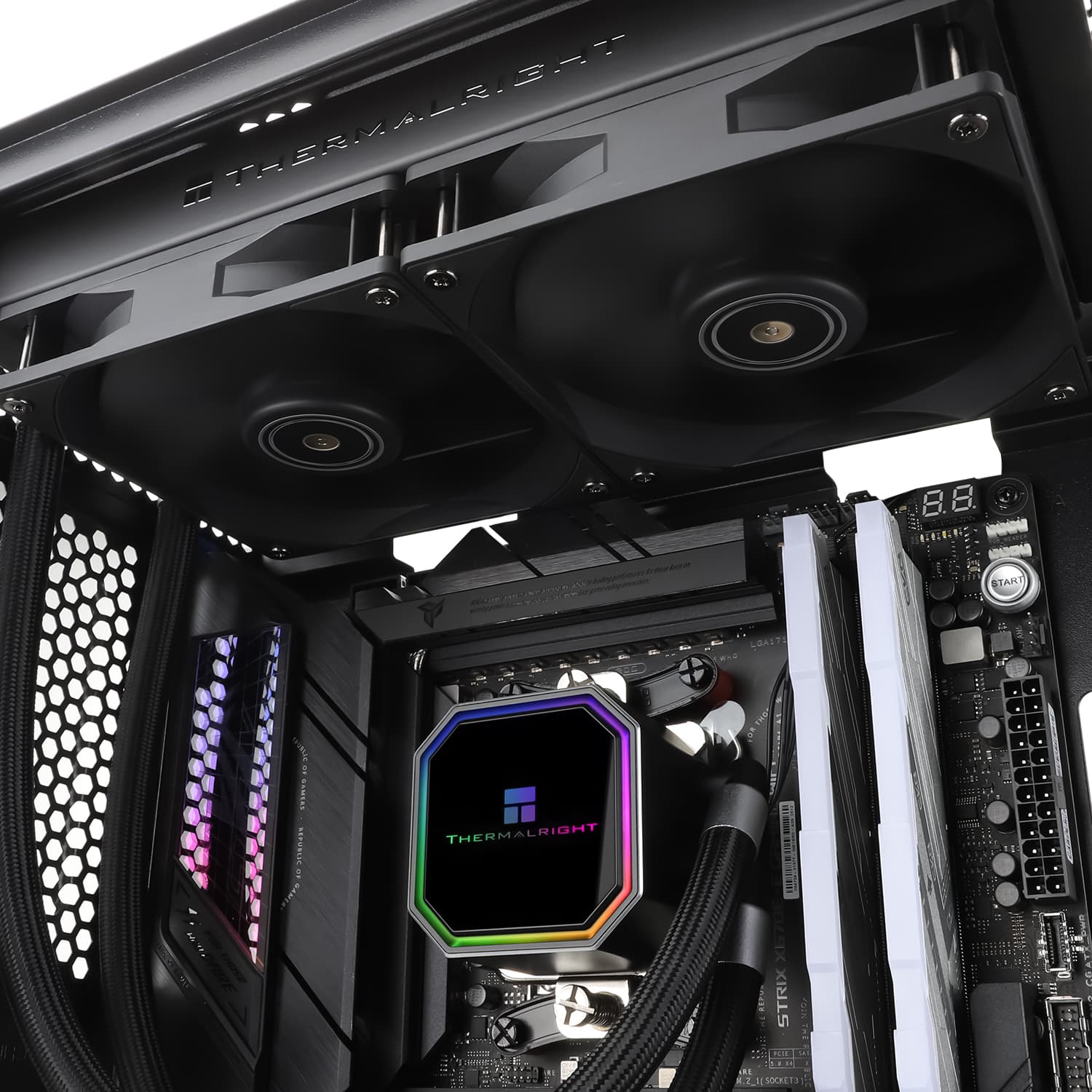 COOLER Thermalright "Frozen Prism 240 Black", racire cu lichid, 2 x 120mm, 1850 rpm, fara LED, negru "Frozen Prism 240 Black" — miniatură