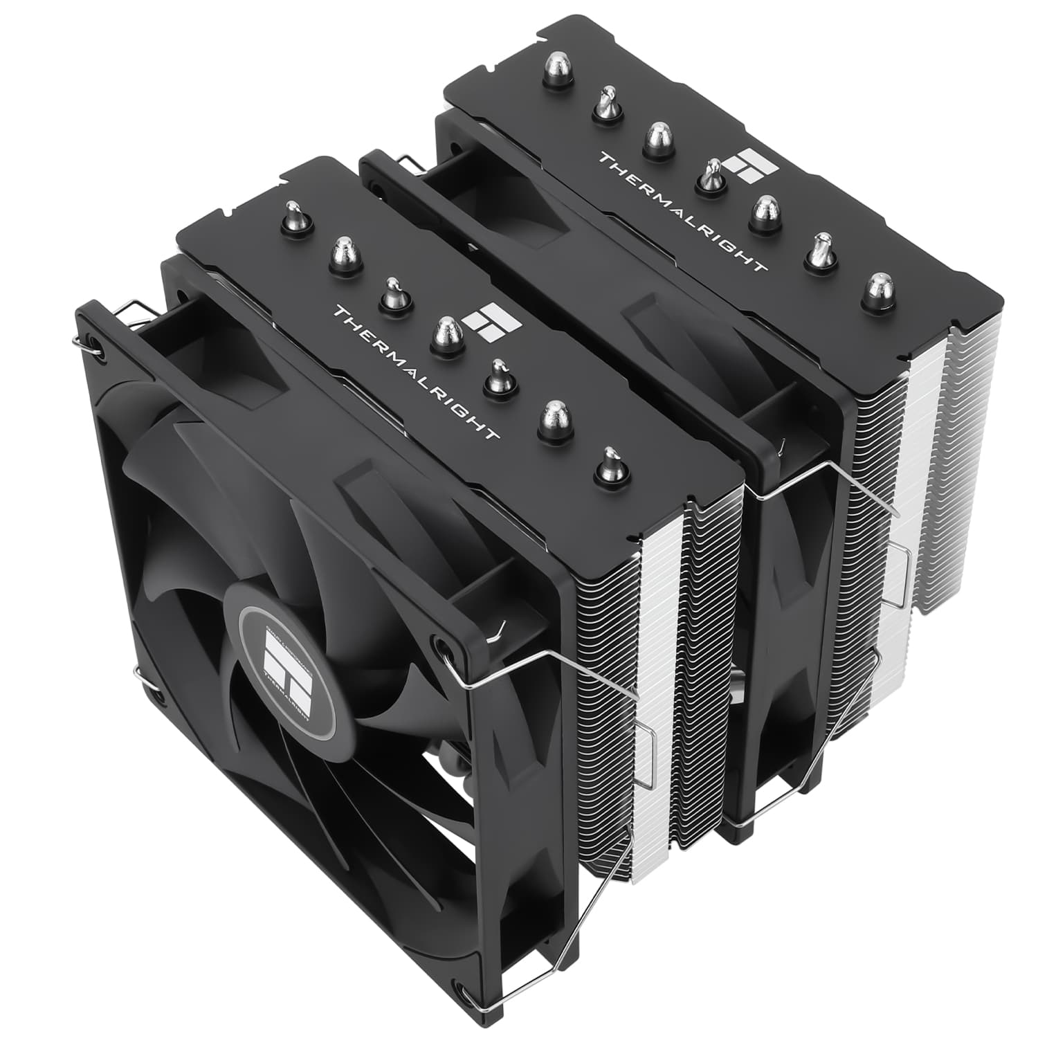 COOLER Thermalright "Phantom Spirit 120 SE" skt. Intel si AMD, racire cu aer, dual tower, vent. 2x120mm, 1500 rpm, 7 heatpipe, inaltime 154mm, fara LED, negru, argintiu,"Phantom Spirit 120 SE" — miniatură