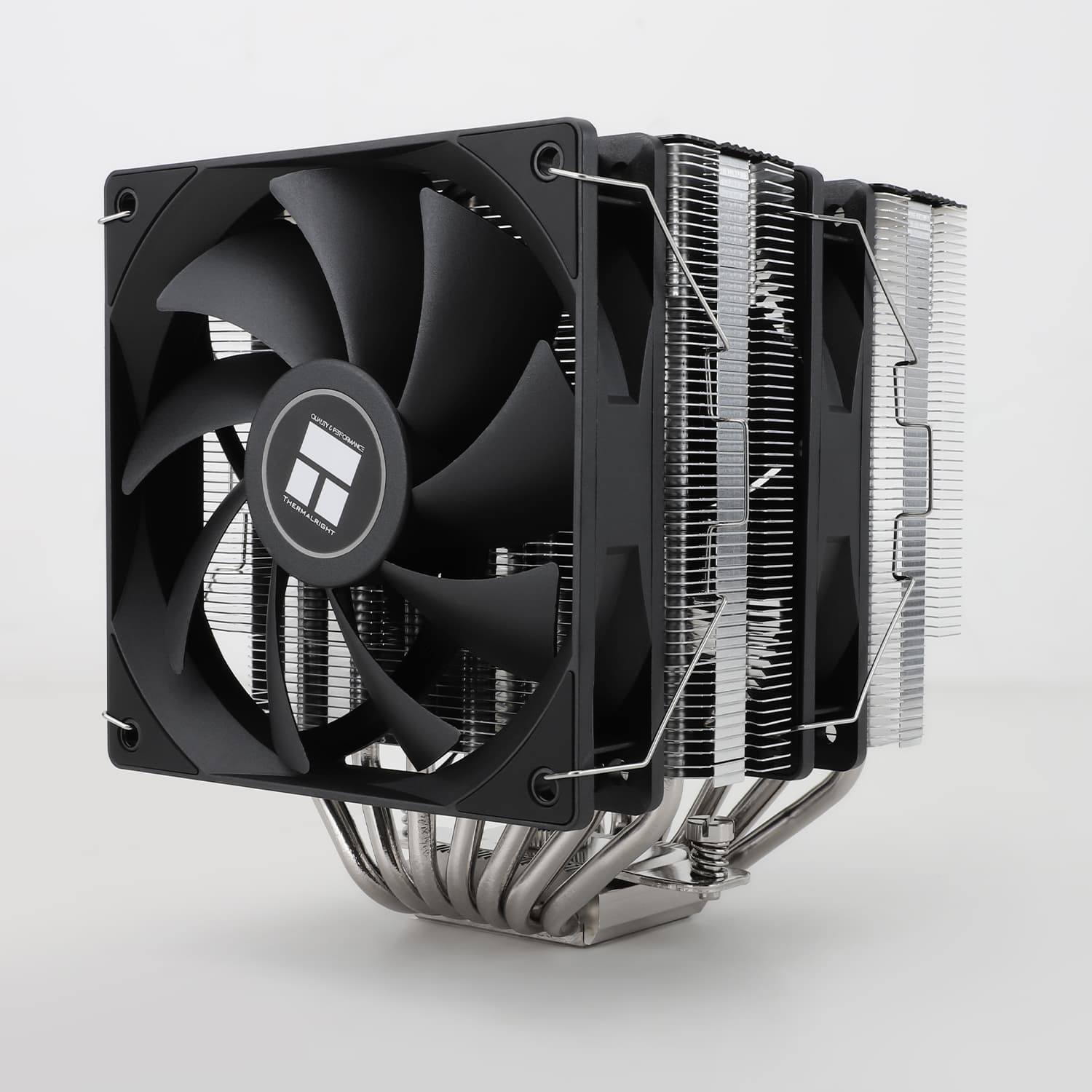 COOLER Thermalright "Phantom Spirit 120" skt. Intel si AMD, racire cu aer, dual tower, vent. 2x120mm, 1500 rpm, 7 heatpipe, inaltime 157mm, fara LED, negru, argintiu,"Phantom Spirit 120" — miniatură