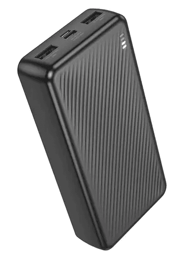 POWER BANK Borofone "BJ55A", 20000mAh, 10W, 2 x USB; 1 x USB Type-C, 1 x Micro USB, total 5V/2A, negru, "6941991111785"