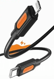 CABLU alimentare si date Borofone "BX114", Fast Charging Data Cable pt. smartphone, USB Type-C la Iphone Lightning 27W, 1m, negru "6941991116827"