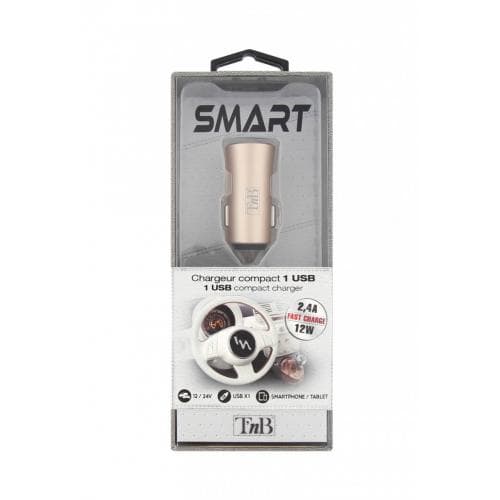 TNB 2.4A Cigar lighter charger - 1 USB port - Gold "CAC24OR"