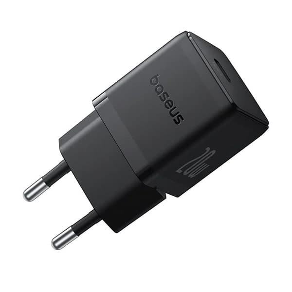 INCARCATOR retea Baseus Palm, Quick Charge 20W, 1 x USB Type-C 5V/3.0A, include cablu USB Type-C la USB Type-C 1m, negru "P10111602113-01" - 6932172677411