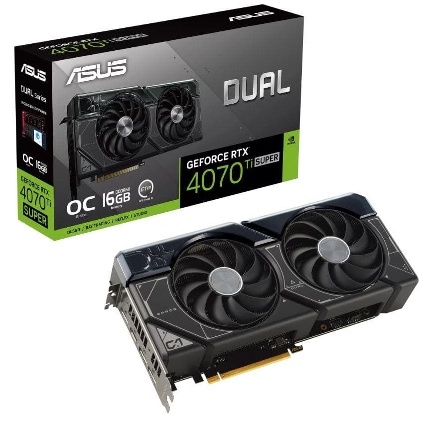 VGA PCIE16 RTX4070TISUPER 16GB/DUAL-RTX4070TIS-O16G ASUS "DUAL-RTX4070TIS-O16G"