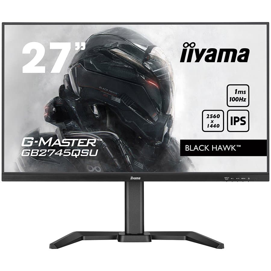IIYAMA Monitor LED GB2745QSU-B1 Gaming 27" IPS 2560 x 1440 @100Hz 250 cd/m2 1300:1 1ms HDMI DP USB Hub Tilt "GB2745QSU-B1"