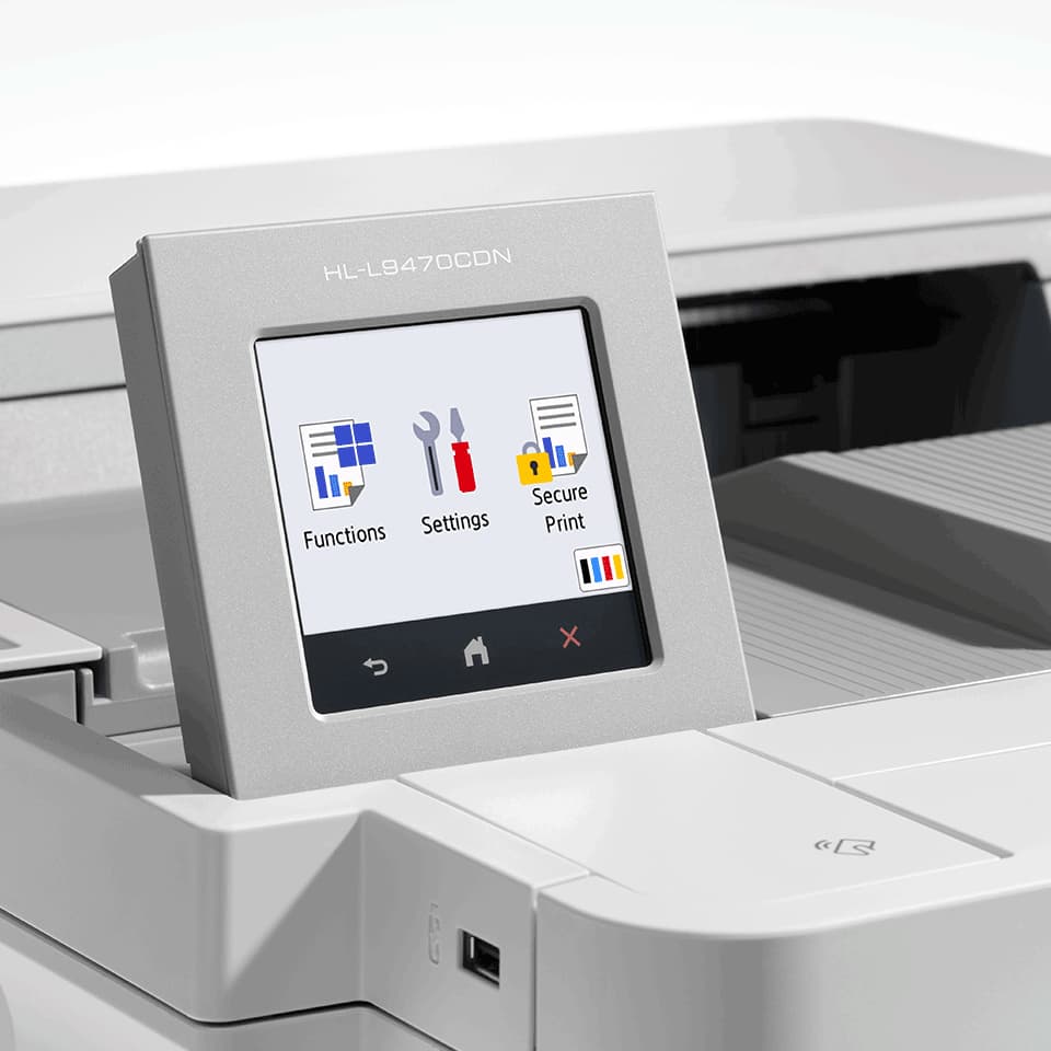 Imprimanta Laser Color Brother HL-L9470CDN, A4, Functii: Imprimare, Viteza de Printare Monocrom: 40ppm, Viteza de printare color: 40ppm, Conectivitate:USB|Ret, Duplex:Da, ADF:Nu(incl.TV 40lei) "HLL9470CDNRE1" — miniatură