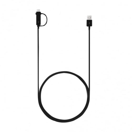 Samsung - Charging Cable (EP-DG950DBEGWW) - USB to Micro-USB, Type-C, 1.5m - Black (Bulk Packing) "KF2315265" — miniatură