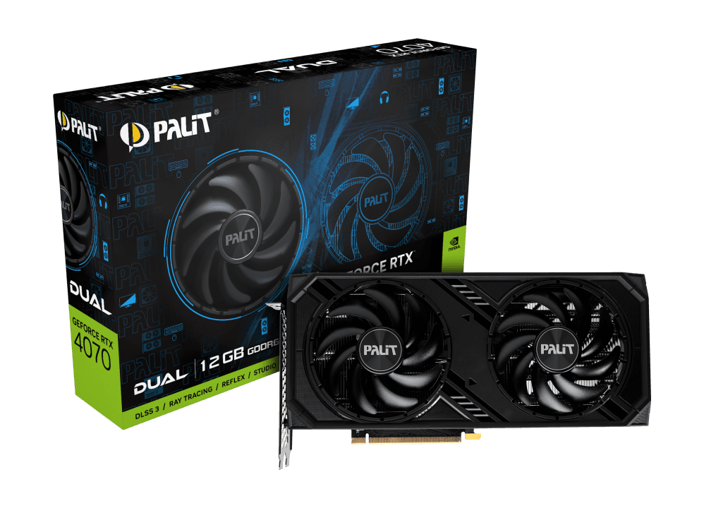 Palit GeForce RTX 4070 Dual 12GB GDDR6 "NE64070019K9-1048D" — miniatură