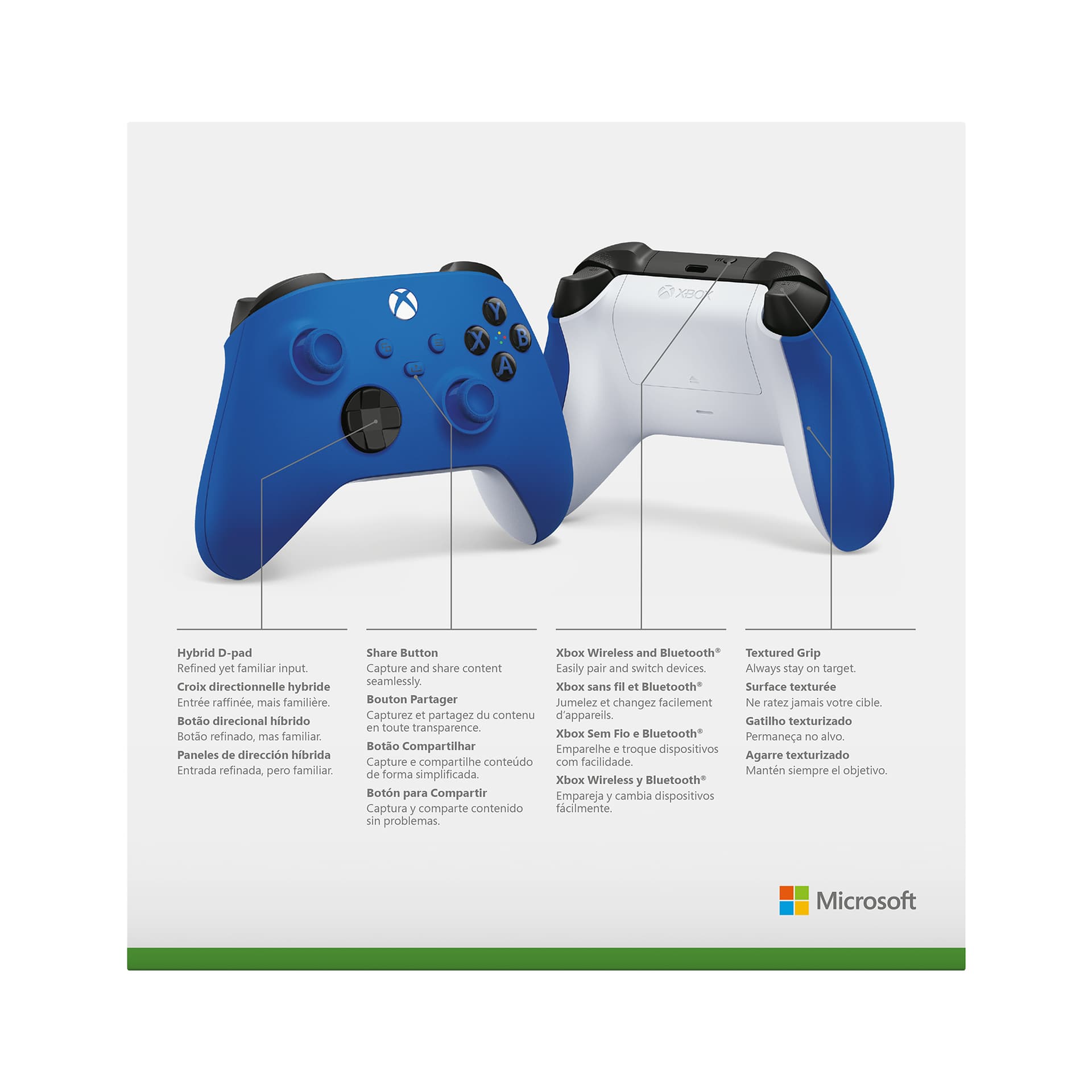 MS Xbox Controller Seriers Blue "QAU-00009R" — miniatură