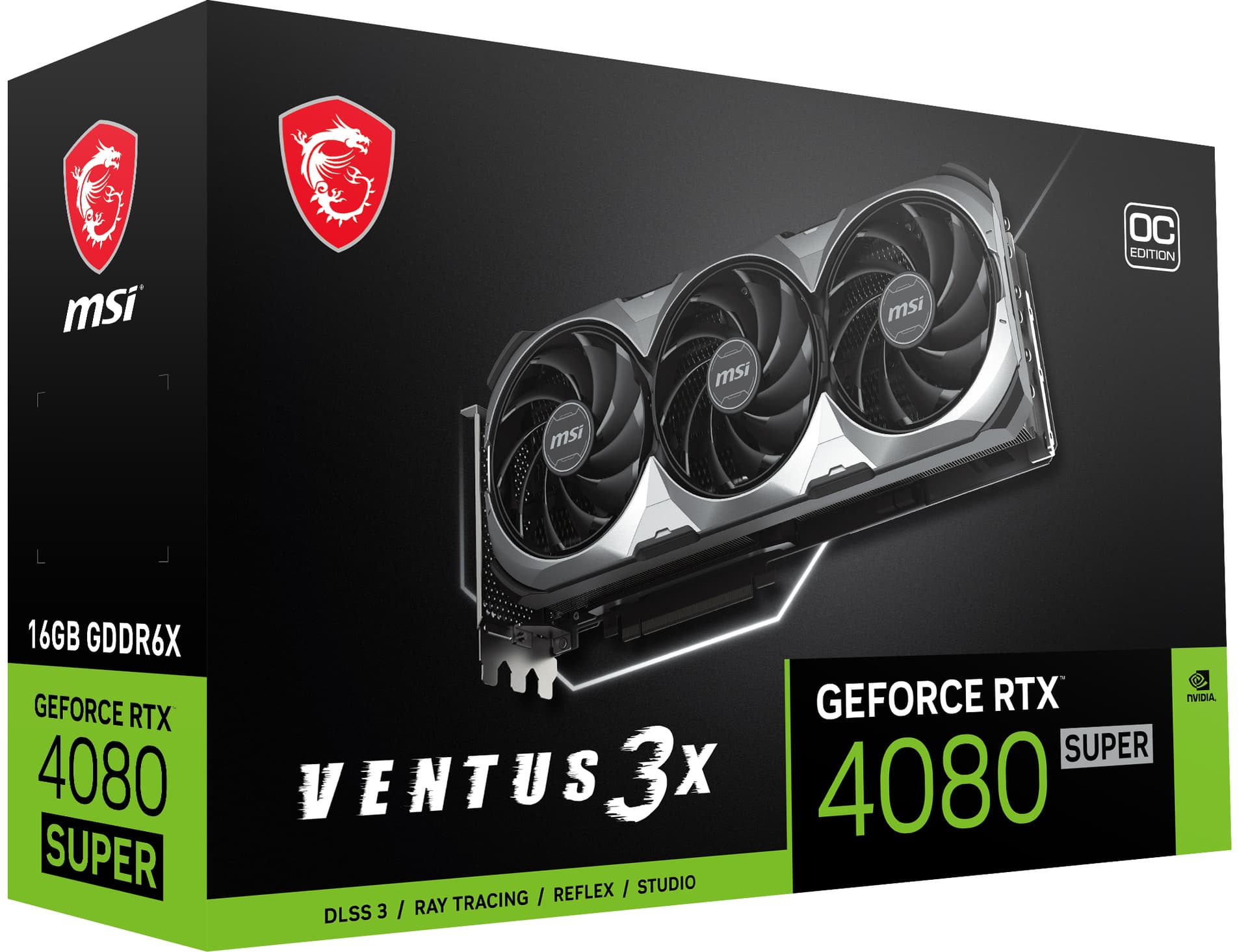 Placa video nVidia GeForce RTX 4080 SUPER VENTUS 3X OC 16GB GDDR6X 256bit "RTX 4080 SUPER 16G VENTUS 3X OC" — miniatură