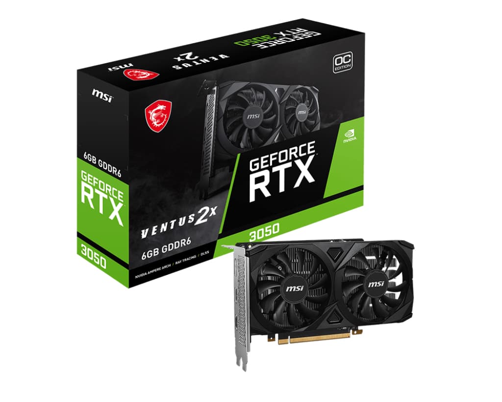Placa video nVidia GeForce RTX 3050 VENTUS 2X OC 6GB, GDDR6, 96bit "V812-015R"