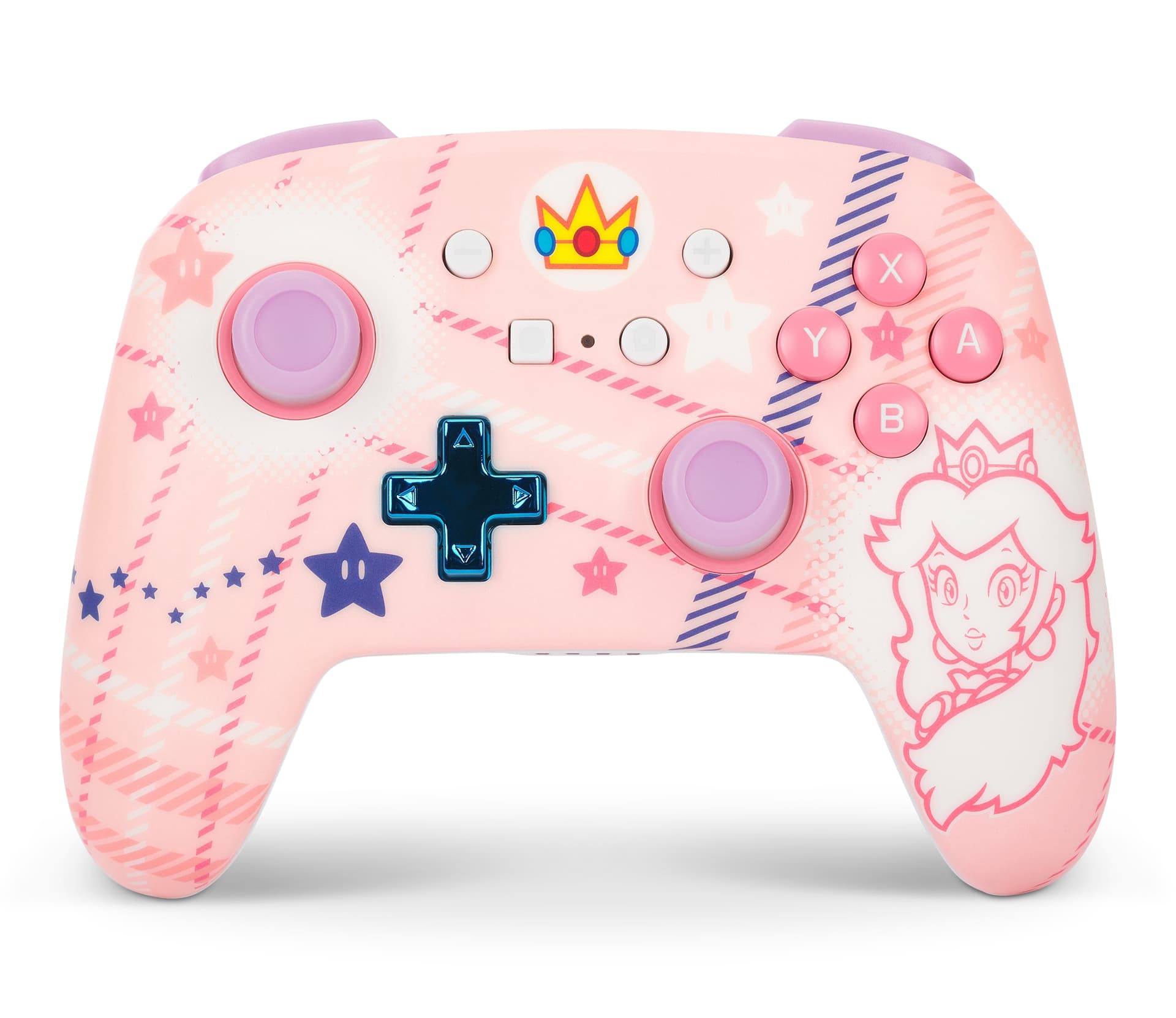 CONTROLLER PowerA, fara fir, pentru Nintendo Switch/ OLED/ Lite, Princess Peach Plaid, "NSGP0255-01"
