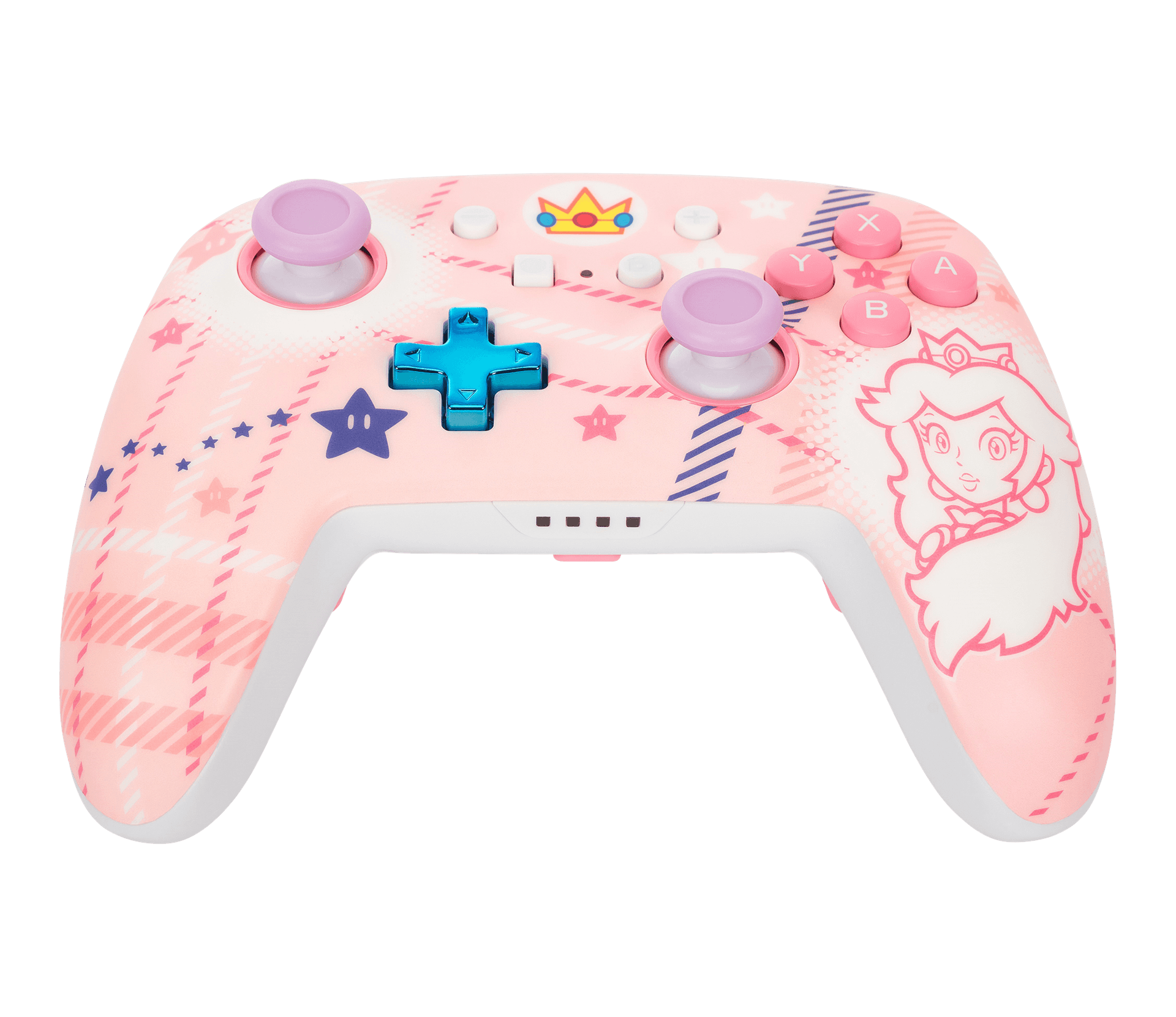 CONTROLLER PowerA, fara fir, pentru Nintendo Switch/ OLED/ Lite, Princess Peach Plaid, "NSGP0255-01" — miniatură
